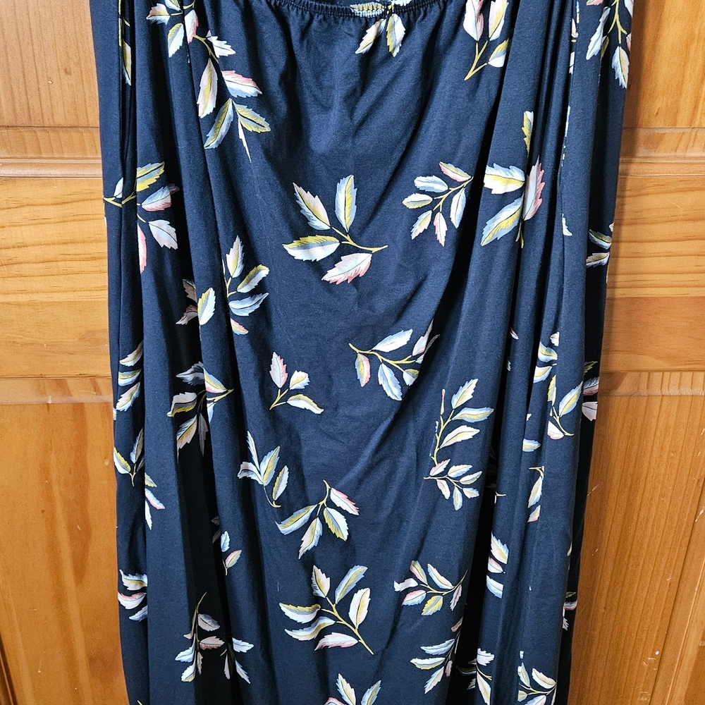 Pact Women's Black Maxi Dress with Leaf Print L - Picture 15 of 16